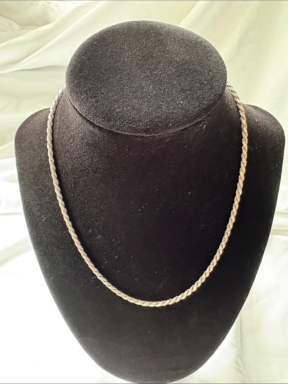 Italian 925 Sterling Silver Rope Chain Necklace - Silver